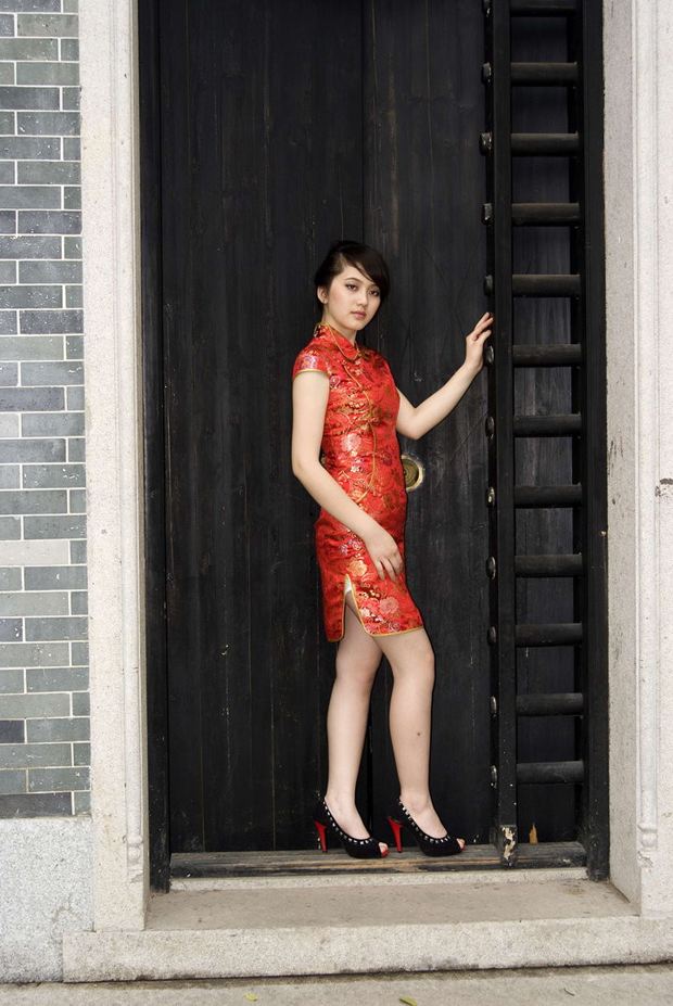 聚龙村古韵倩影旗袍美女群相会(图20)