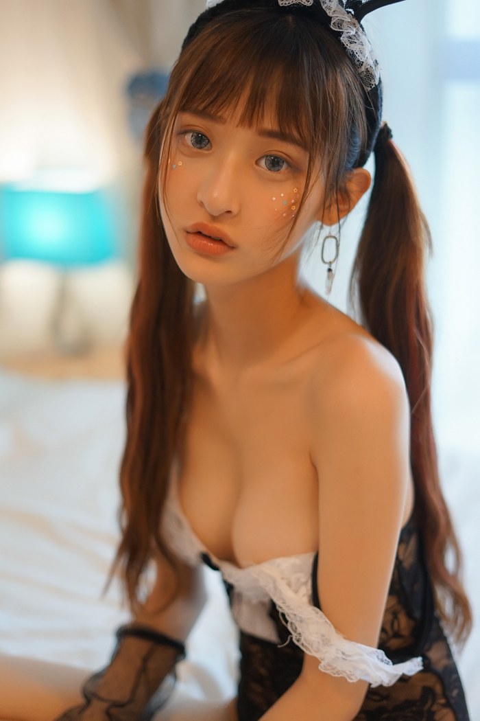 娇俏少女贝壳女仆装演绎制服诱惑(图40)